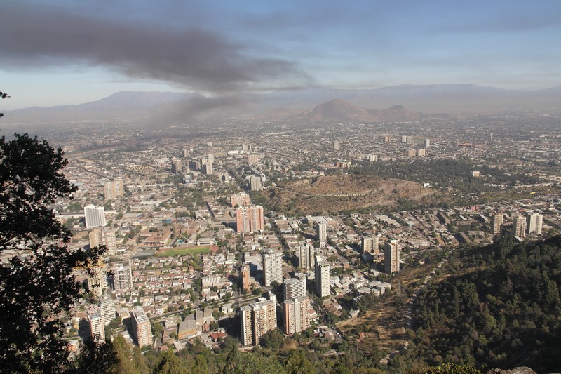 Santiago de Chile vom Parque Metropolino aus